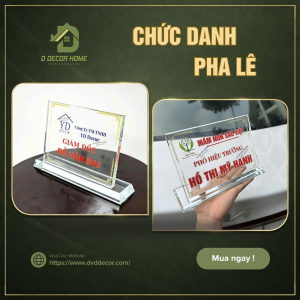 Biển chức danh pha lê