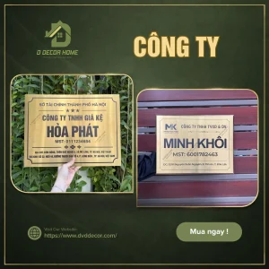 Biển công ty hộp inox