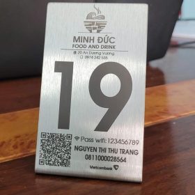 Thẻ số bàn hình chữ nhật size 6cm*8cm