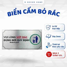 Bảng Xả Rác đúng nơi quy định