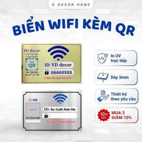 Biển WiFi kèm mã QR size 17cm*25cm