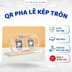 Bảng QR Pha Lê Kép Tròn