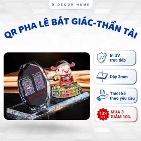 Bảng QR Pha Lê Bát Giác Thần Tài