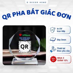 Bảng QR Pha Lê Bát Giác Đơn