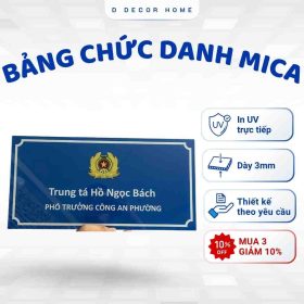Biển chức danh alu/mica in UV cao cấp