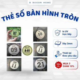 Thẻ số bàn tròn