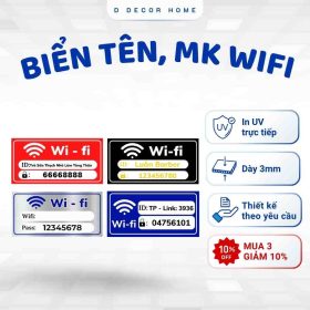Biển Wifi Đơn giản size 12,5cm*25cm
