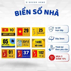 BIỂN Số Nhà In Hình Lá Cờ Việt Nam