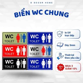 Biển vệ sinh, toilet, biển WC chung